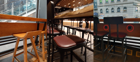 (좌, 가운데) 스타벅스 코엑스몰점, (우)스타벅스 삼성교점 <김아름 기자>